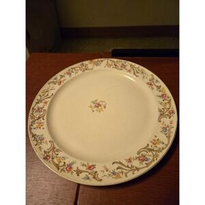 Vintage Taylor Smith Taylor Everglade Floral Dinner Plate Cream Ceramic TST